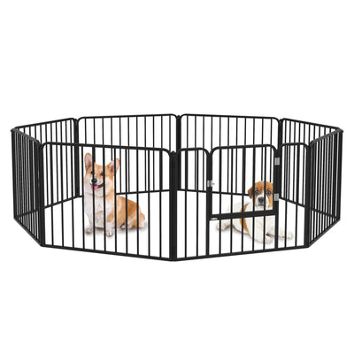 PawHut 60cm 8 Panels Heavy Duty Dog Pen, Pet Playpen for Indoors, Outdoors, Small Dogs 