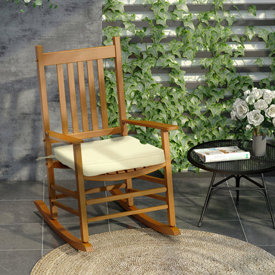 Outsunny Set of 6 Pcs Chair Cushion, 42Lx42Wx5T cm-Cream White 
