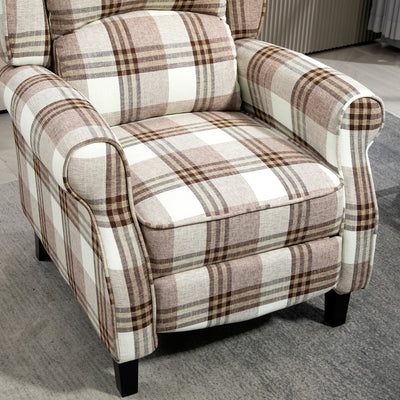 HOMCOM 160\'c2\'b0 Reclining Armchair, with Footrest - Brown 