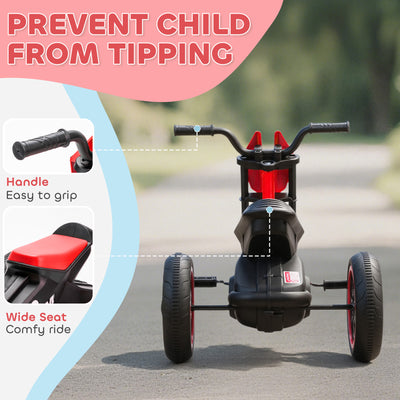 AIYAPLAY Kids Tricycle Baby Trike, Kids Trike with Pedal, 3 Wheel Toddler Balance Bike for Indoor Outdoor Use, Red 