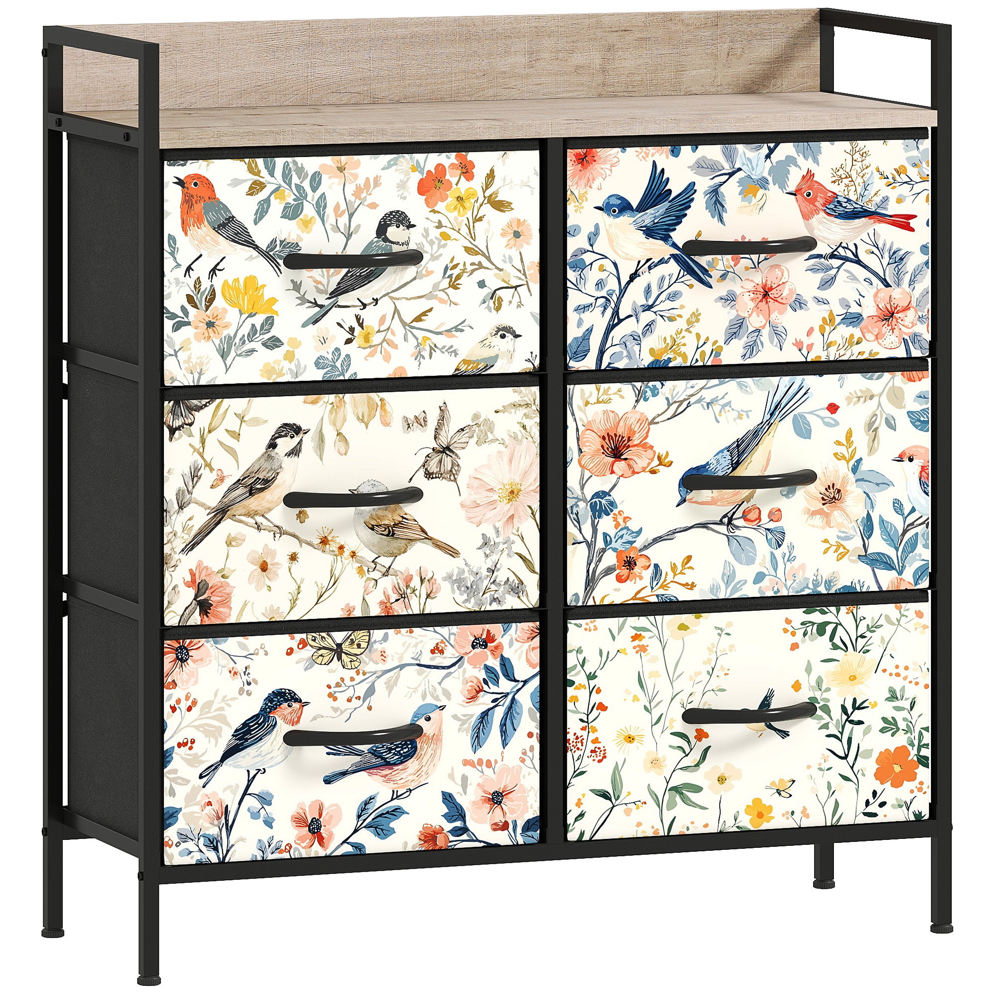 HOMCOM 6-Drawer Chest of Drawers - White 