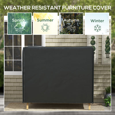 Outsunny 220 x 125cm Three-Seater Swing Chair Protective Cover - Black 