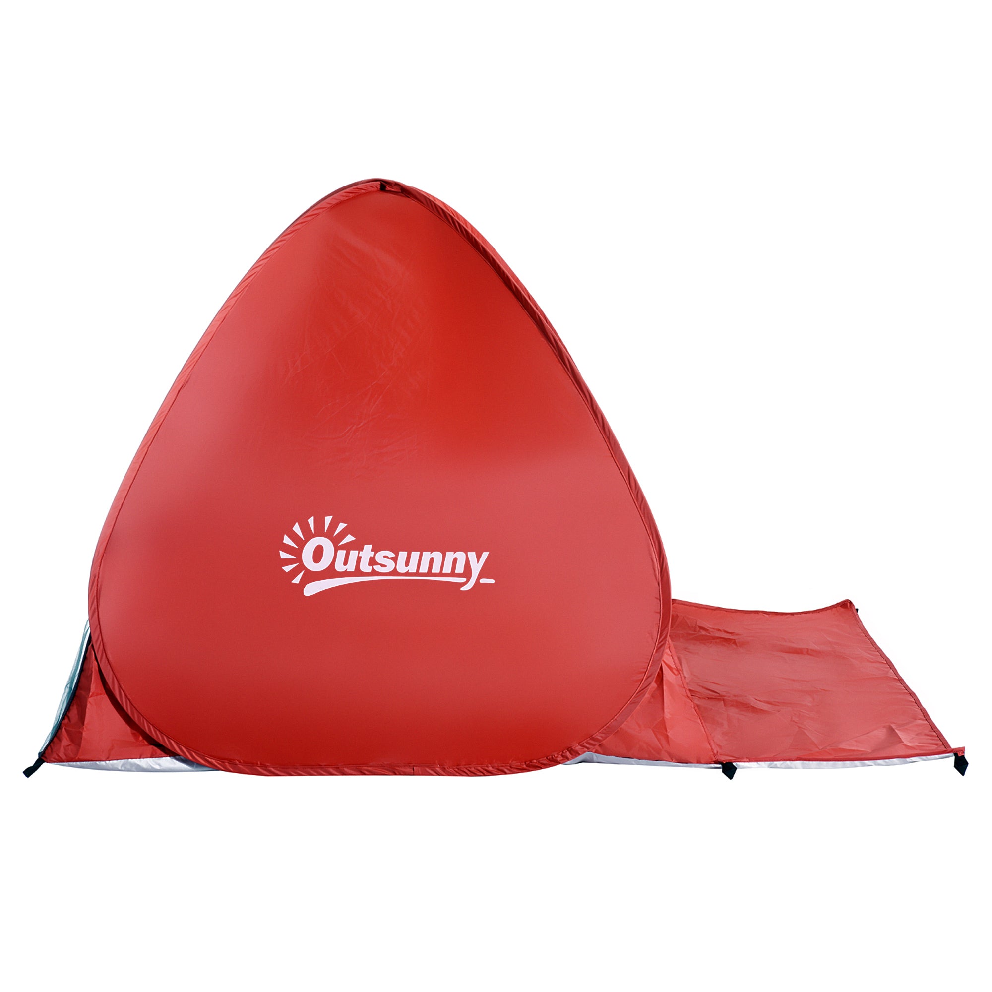 Outsunny Pop-up Portable Beach Tent-Red 