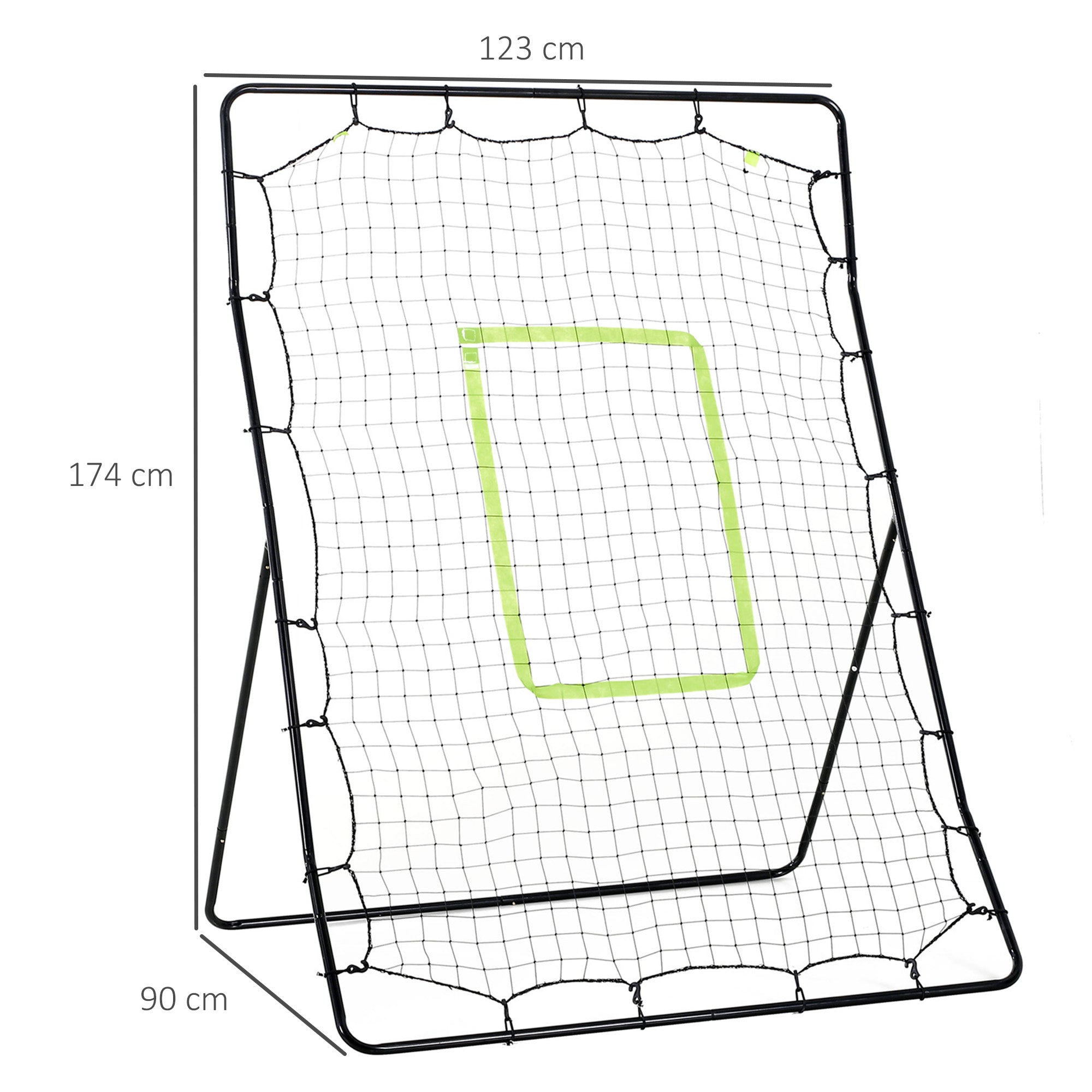 HOMCOM Baseball Rebounder Net Teens Adults Game Spot Softball Training Aid Practise Target Strike Shot Goal Play 