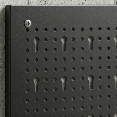 HOMCOM 28 Pcs Wall-Mounted Pegboard with 3 Boards, Garage Tool Storage Unit Black and Red