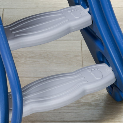 AIYAPLAY 3 in 1 Baby Slide for Indoor Use with Climber, Basketball Hoop, Basketball, for Ages 18-36 Months - Blue 