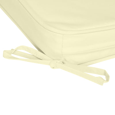 Outsunny Set of 6 Pcs Chair Cushion, 42Lx42Wx5T cm-Cream White 