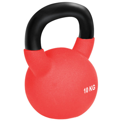 HOMCOM Soft Kettlebell, 10kg Kettle Bell with Non-Slip Handle for Home Gym Weight Lifting and Strength Training, Red 