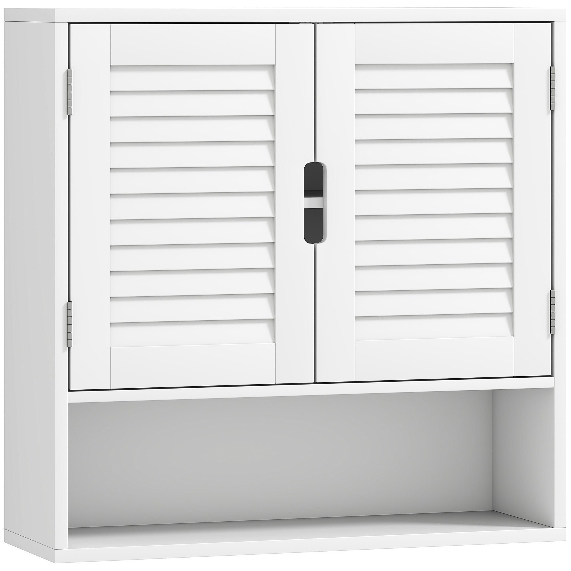 HOMCOM Bathroom Cabinet, Wall Mounted Storage Cabinet with Adjustable Shelves, 60 x 20 x 60 cm, White 