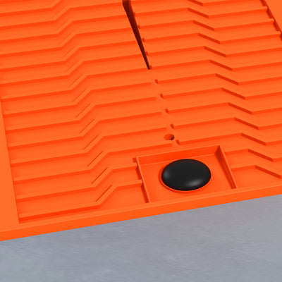 DURHAND 2 Pieces Car Ramps Heavy Duty 5 Ton Motorhome Levelling Ramps, Plastic Garage Workshop Car Lift, Portable Automotive Vehicle Campervan Car Ramp, Orange 