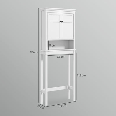 HOMCOM Over-Toilet/Appliance Storage Cabinet - White 
