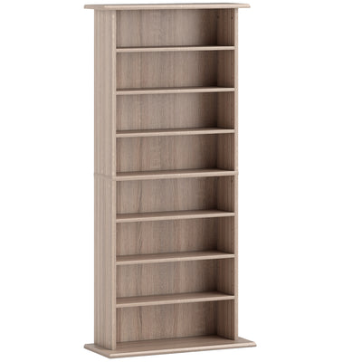 HOMCOM 360 CD Storage Unit - Natural Wood Finish 