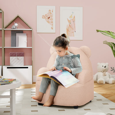 AIYAPLAY Kids Armchair, Bear Shaped Toddler Chair for Bedroom Playroom Living Room, Aged 18 Months to 3 Years - Pink 