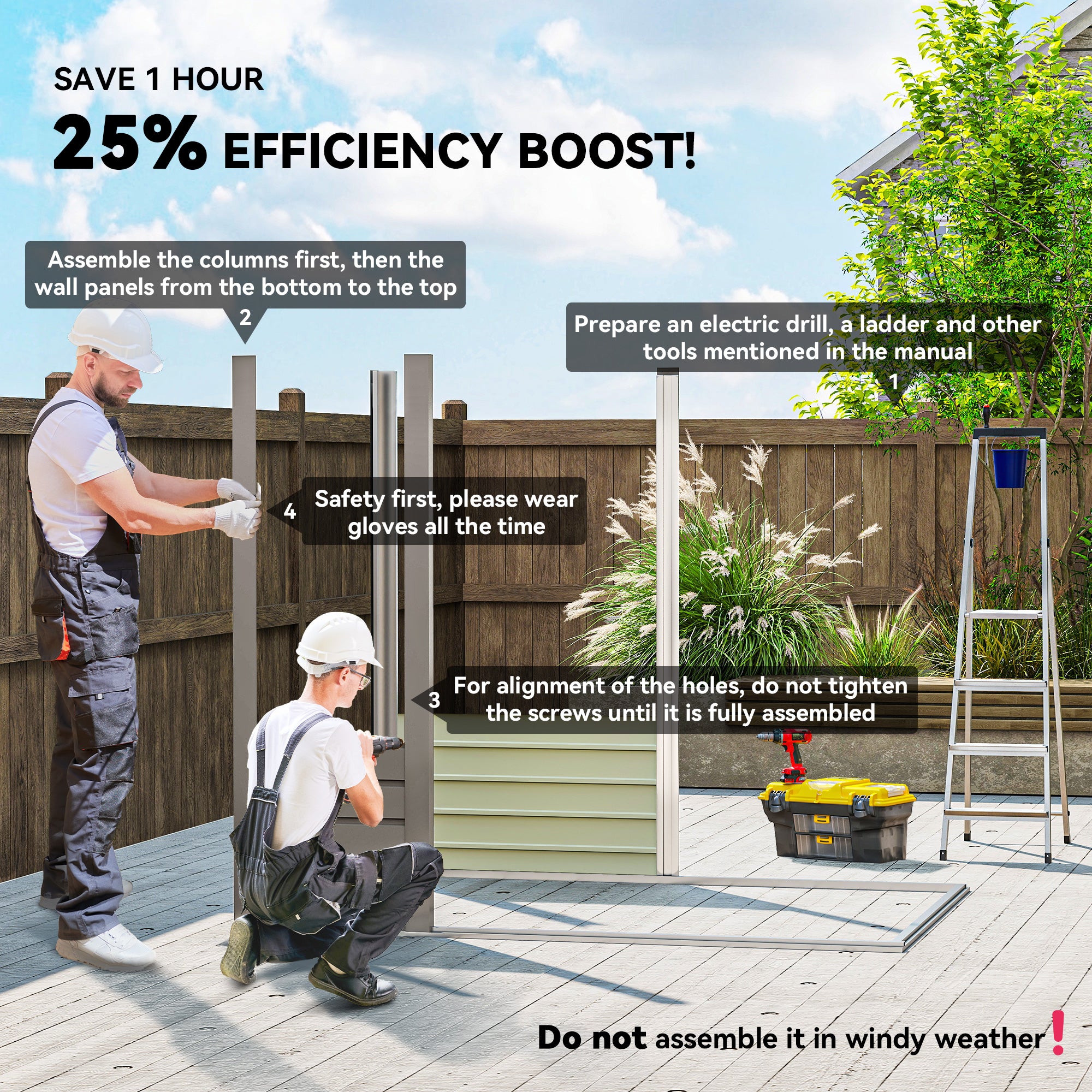 Outsunny 4 x 6ft Galvanised Metal Garden Shed, with Locking Door - Grey 