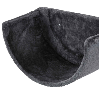 PawHut 4PCs Wall-Mounted Cat Shelves w/ Scratching Post, Hammock, Nest - Dark Grey 