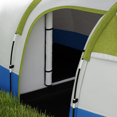 Outsunny Three Man Two-Room Tent, with Porch and Accessories - Green 