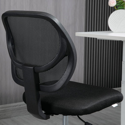 Vinsetto Ergonomic Mesh Standing Desk Chair with Adjustable Footrest Ring and Seat Height Black 