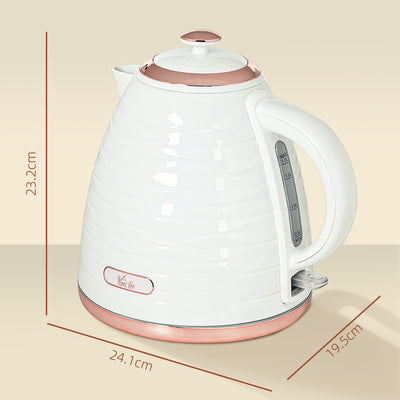 HOMCOM 3kW Rapid Boil Honeycomb Kettle - Cream 