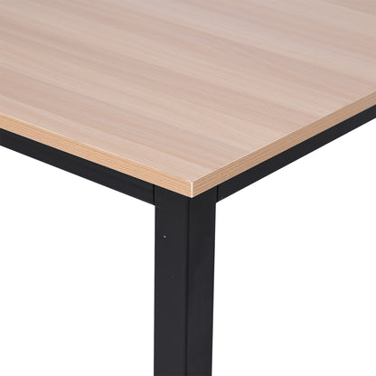 HOMCOM Computer Desk, Writing Table, 120 x 60 x 76cm Workstation for Home Office, Study with Metal Frame, Simple Assembly, Black 