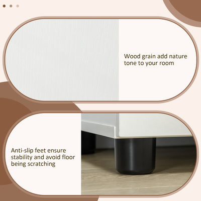 Vinsetto Two-Tier Locking Office Storage Cabinet - White 