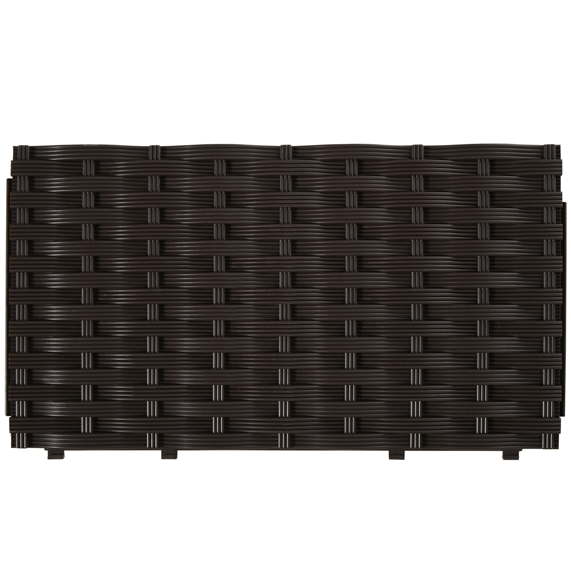 Outsunny Set of 1 26L Garden Raised Bed Elevated Patio Flower Plant Planter Box PP Vegetables Planting Container, Brown 