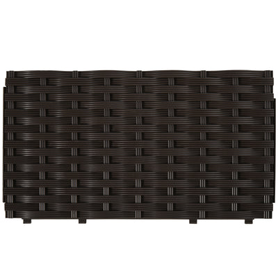Outsunny Set of 1 26L Garden Raised Bed Elevated Patio Flower Plant Planter Box PP Vegetables Planting Container, Brown 