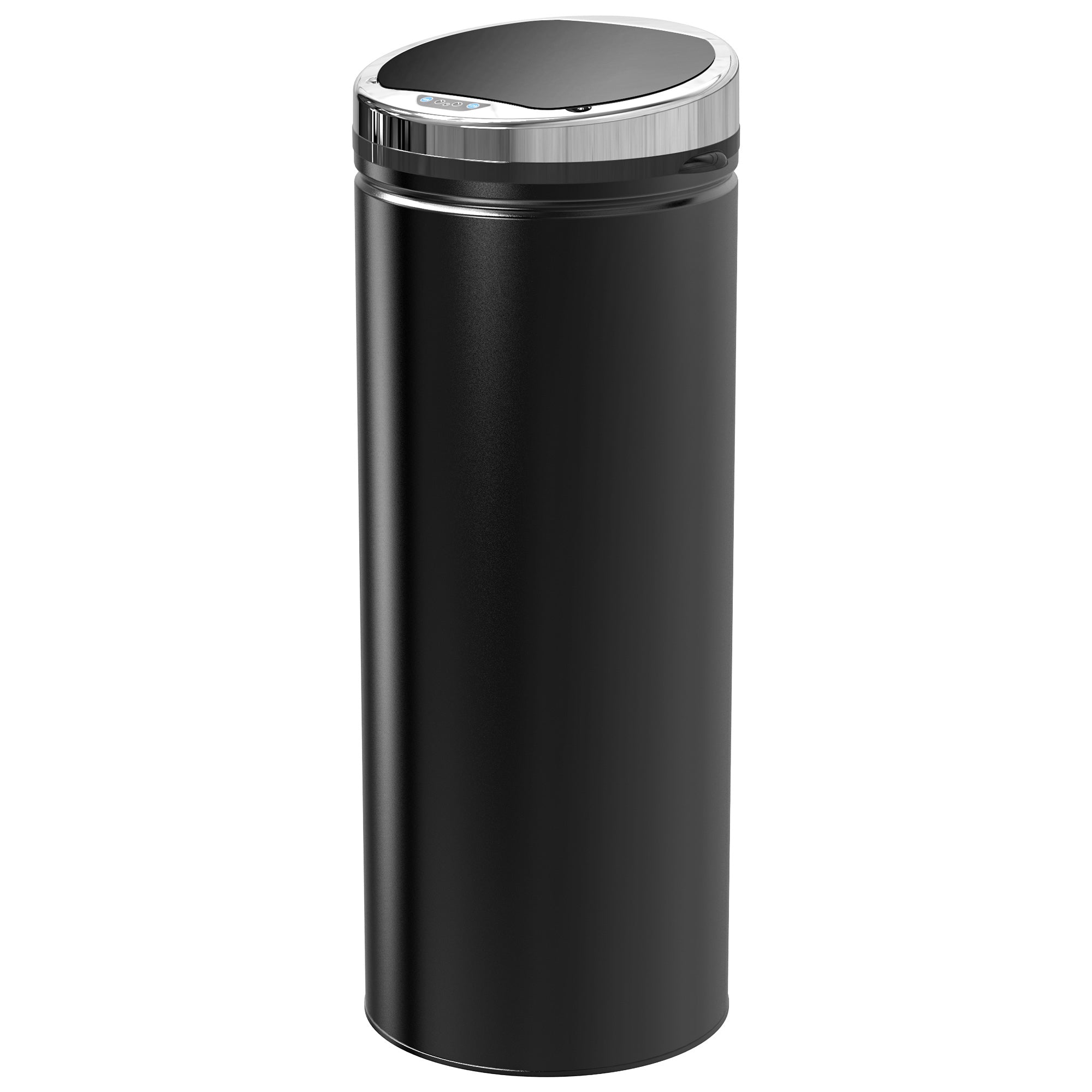 HOMCOM 50L Sensor Bin for Kitchen Waste Automatic Dustbin Motion Detection Dustbin  Stainless Steel Rubbish Can with Bucket, Black 
