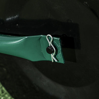 Outsunny 38L Fillable Cylinder Steel Lawn Roller - Dark Green 
