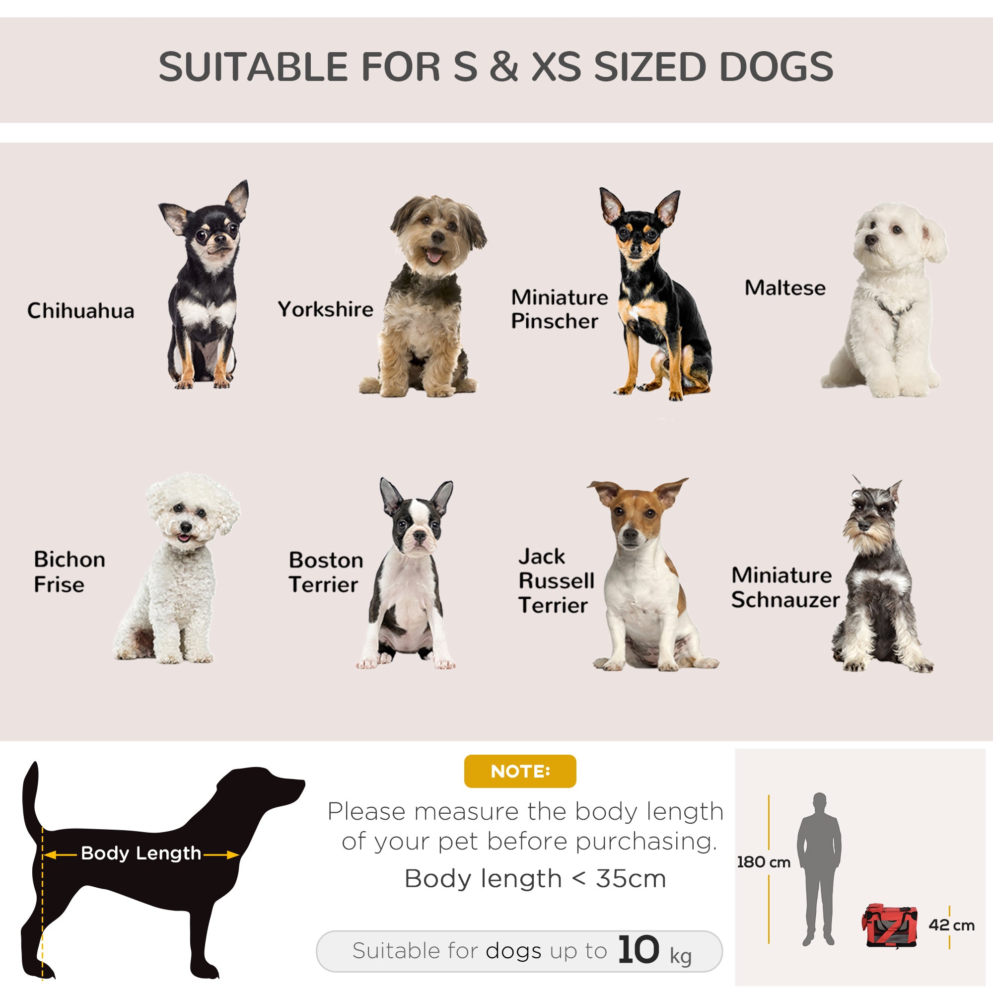 PawHut Foldable Pet Carrier for Small and Miniature Dogs, Portable Cat Carrier Soft Side Pet Travel Crate with Removable Mat, Storage Bags, Breathable Mesh Window 60 x 42 x 42cm - Red 