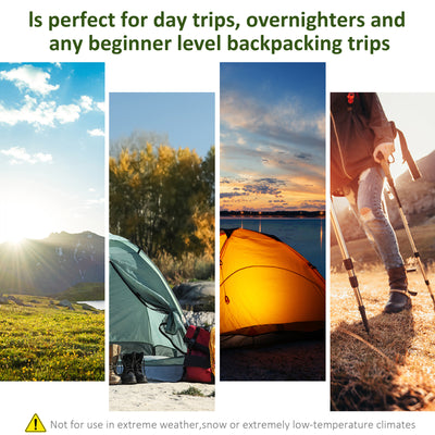 Outsunny Camping Tent, Family Tent 4-8 Person 2 Room, with Large Mesh Windows, Easy Set Up for Backpacking Hiking Outdoor, Green 