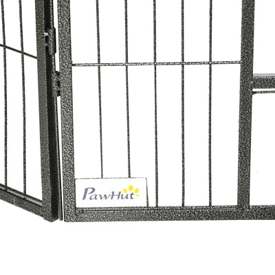 PawHut 16 Panels Heavy Duty Puppy Playpen, for Small Dogs, Indoor and Outdoor Use - Grey 
