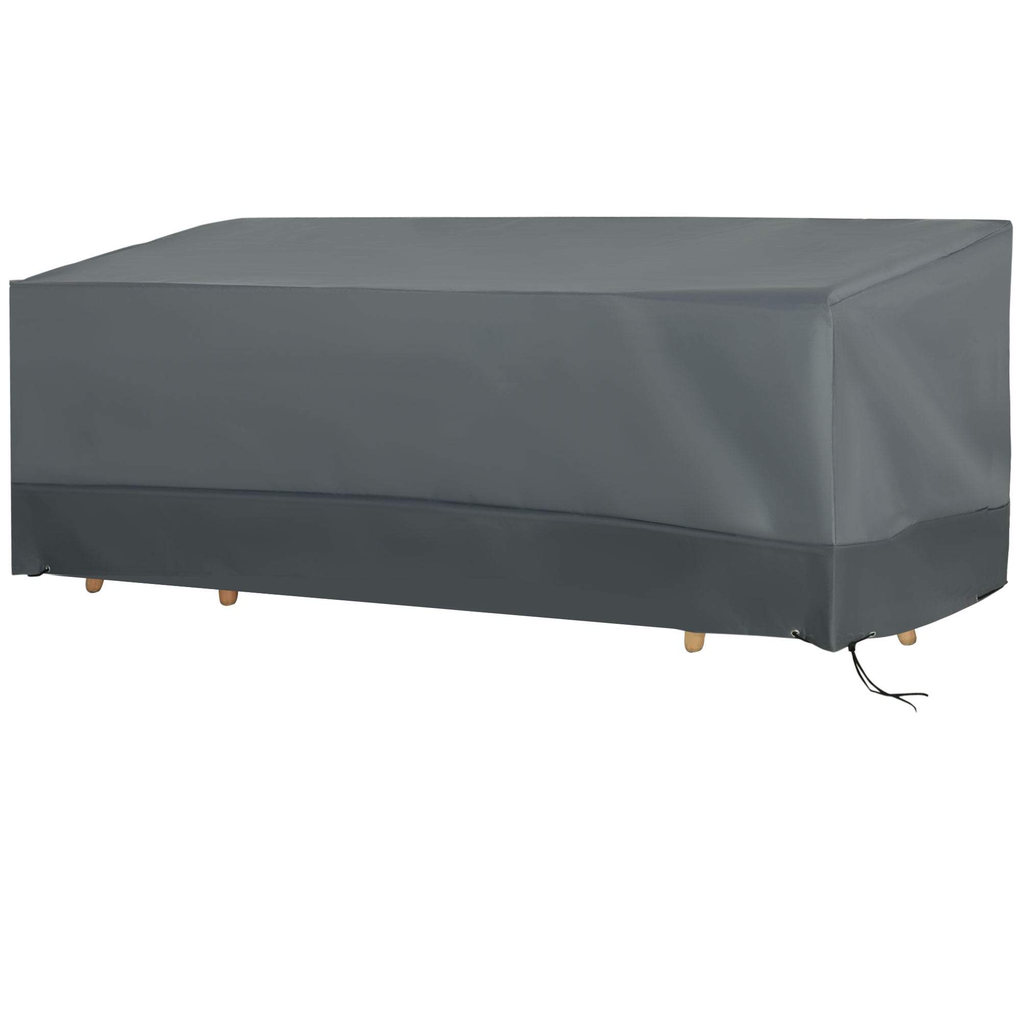 Outsunny Rectangular Patio Furniture Cover for 3 Seater Sofa Bistro Set, Water UV Resistant Protection 600D Oxford Fabric Rattan Lounge Clean Cover, 190 x 72 x 76cm 