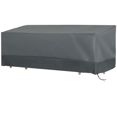 Outsunny Rectangular Patio Furniture Cover for 3 Seater Sofa Bistro Set, Water UV Resistant Protection 600D Oxford Fabric Rattan Lounge Clean Cover, 190 x 72 x 76cm 