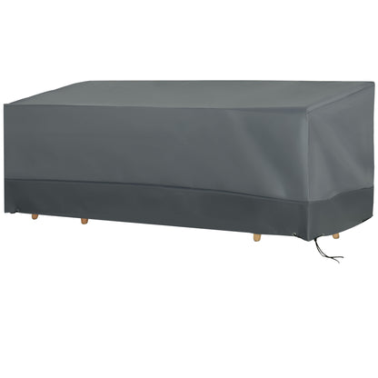 Outsunny Rectangular Patio Furniture Cover for 3 Seater Sofa Bistro Set, Water UV Resistant Protection 600D Oxford Fabric Rattan Lounge Clean Cover, 190 x 72 x 76cm 
