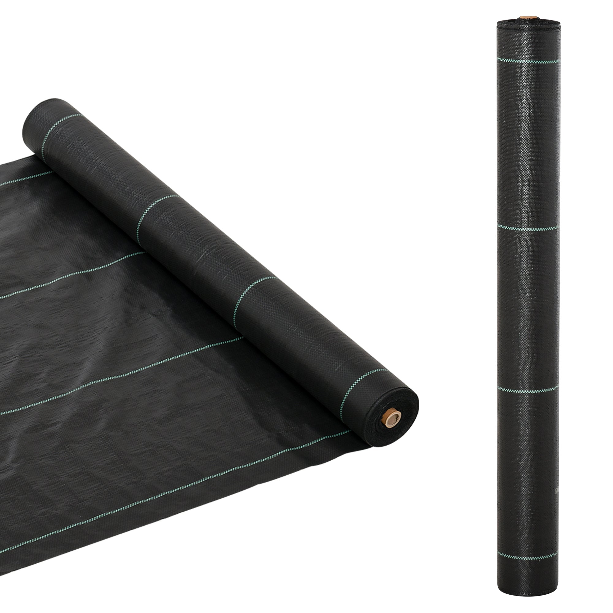 Outsunny 1m x 50m Weed Control Membrane, Heavy Duty Weed Control Barrier Fabric, 90gsm Ground Cover for Patios, Garden, Flower beds, Landscaping 
