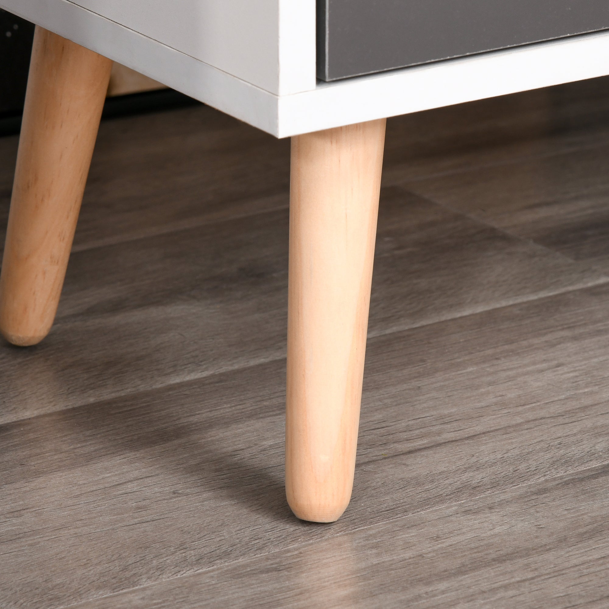 HOMCOM Sideboard Floor Standing Storage Cabinet with Drawer for Bedroom, Living Room, Home Office, Grey 