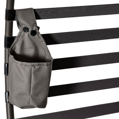 Outsunny Egg Chair with Cushion & Side Pocket - Brown 