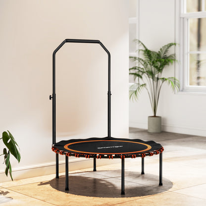 SPORTNOW 40" Foldable Fitness Trampoline Rebounder with Handle, Orange