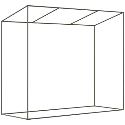 Outsunny Small Walk-in Garden Greenhouse with Steel Frame, Large Roll-up Door and Windows, 200Lx76Wx168Hcm, White 