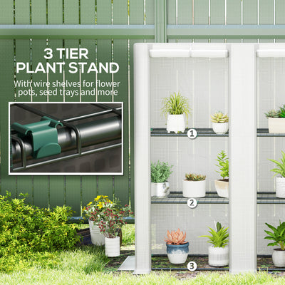 Outsunny Three-Tier Mini Greenhouse - White 