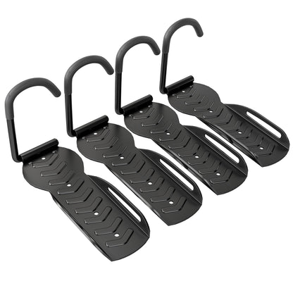 SPORTNOW 4 Pack Bike Rack, Wall Mounted Bicycle Hanger Hook, Foldable Garage Bike Wall Rack, Bicycle Storage Holder for Indoor Outdoor Use 