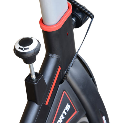HOMCOM Exercise Bike, Indoor Cycling, with LCD Display, Heart Rate, Sensor - Black 