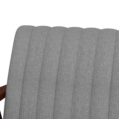 HOMCOM Mid Century Accent Chair, with Wooden Legs - Grey 