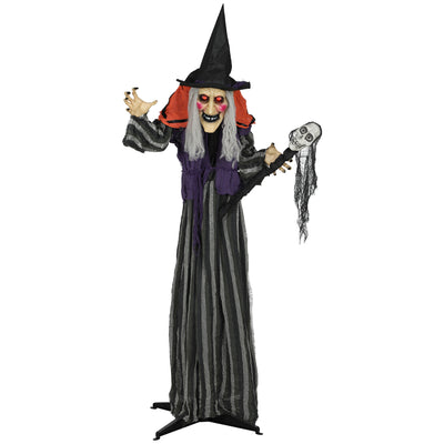 Outsunny 160cm Lifelike Moving Witch Decoration - Multi 