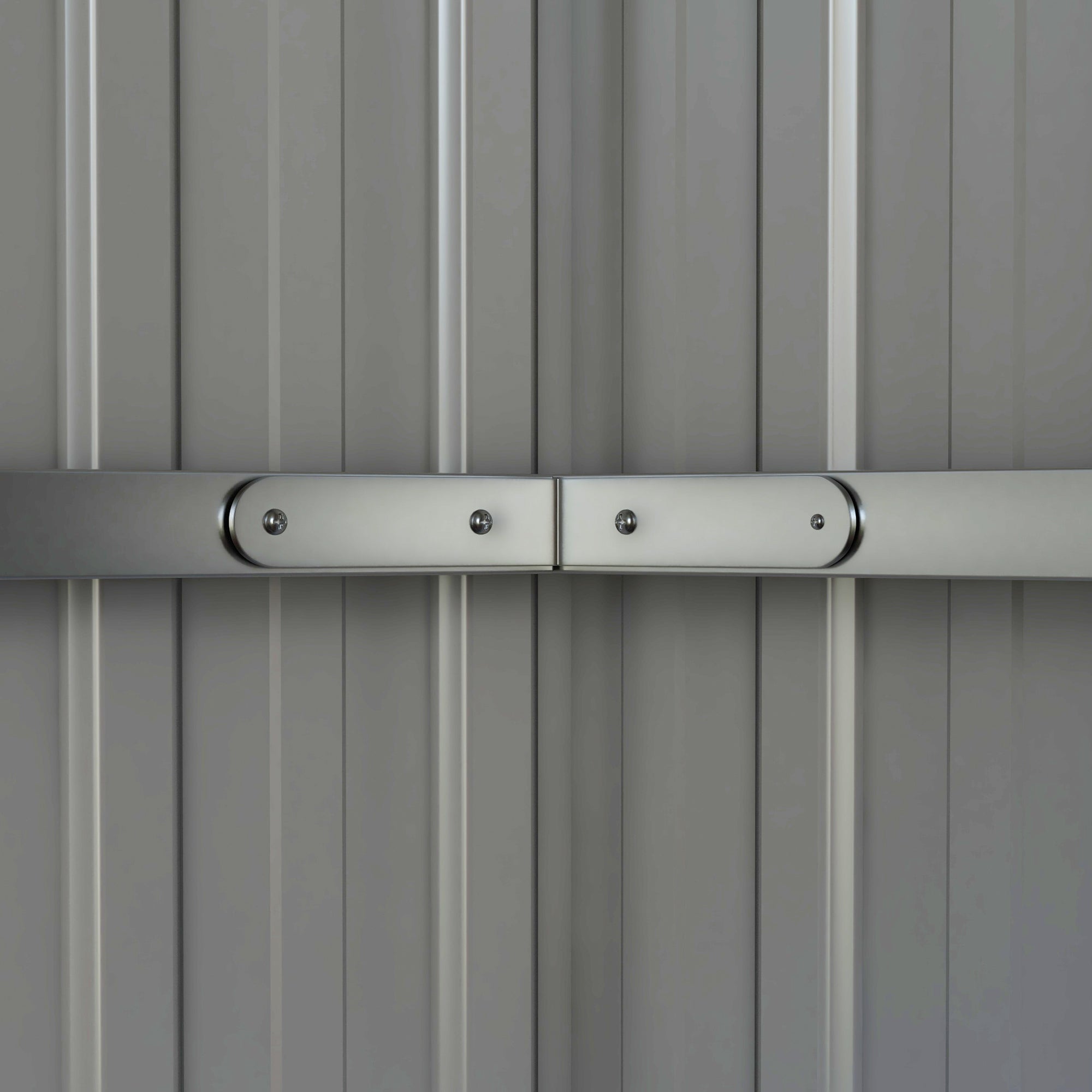 Outsunny 11 x 5.6ft Galvanised Steel Garden Shed, Metal Shed, Garden Storage Shed with Lockable Doors and Gloves for Outdoor Patio, Garden, Grey