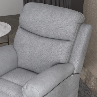 HOMCOM Power Lift Chair Electric Riser Recliner for Elderly with Massage, Linen Fabric Sofa Lounge Armchair with Remote Control and Side Pocket, Grey 