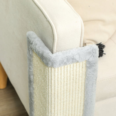 PawHut 56cm Corner Cat Scratching Post with Sisal Scratching Pad, Grey 