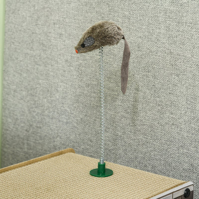 PawHut TV-Shaped Scratching Board with Scratcher, Catnip, Toy Rat, Cat Scratcher for Indoor Cats, 43 x 23 x 32.5cm 