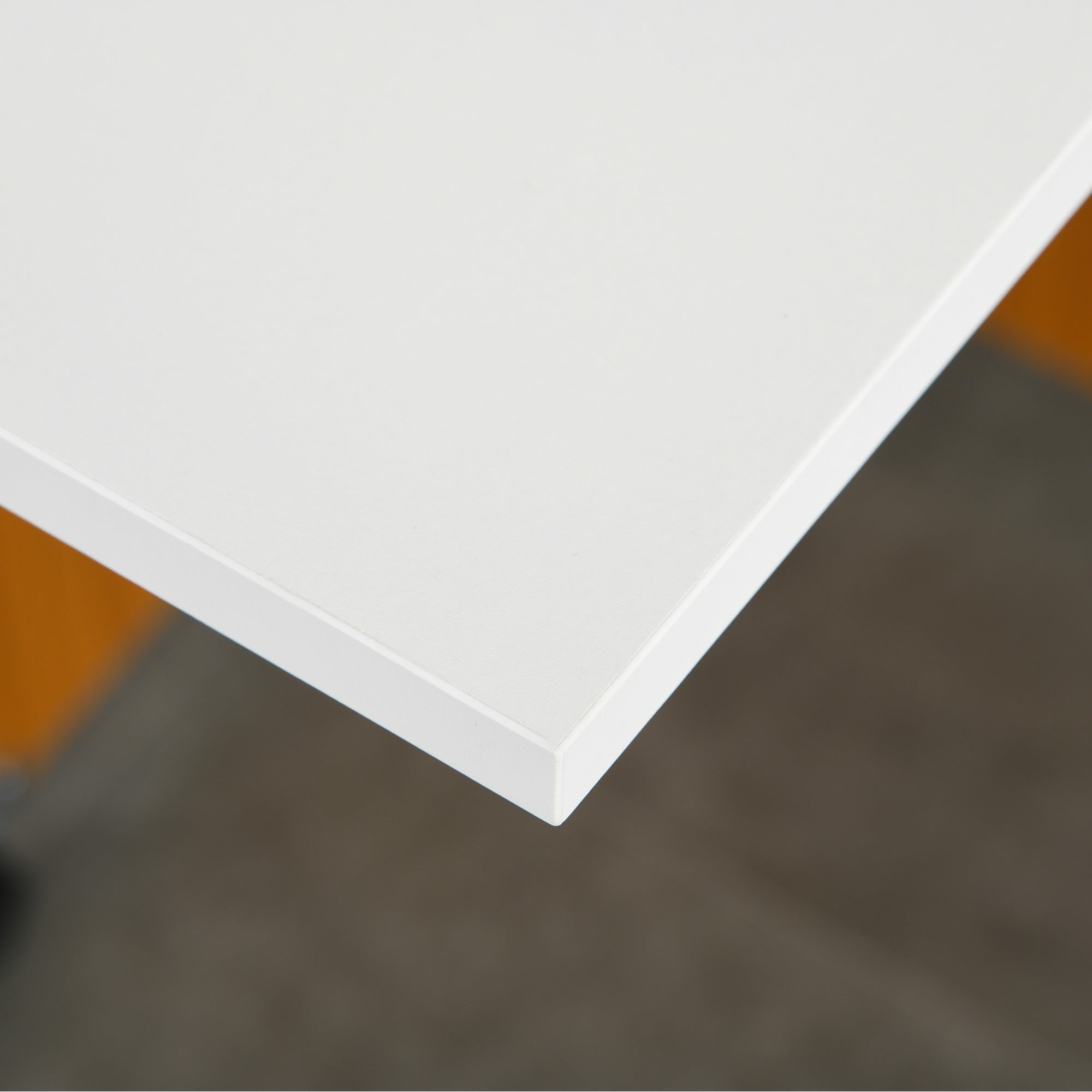 HOMCOM Folding Dining Table Writing Desk Workstation w/ Casters Teak Colour, White 