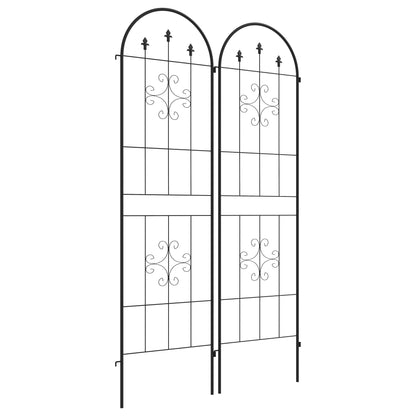 Outsunny Set of Two Spiral Anchor Garden Trellis Panels 
